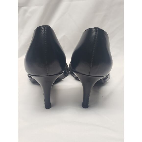 Unisa Black Open Toe Beaded Design High Heels | Women's Shoe Size 8 - Picture 5 of 10